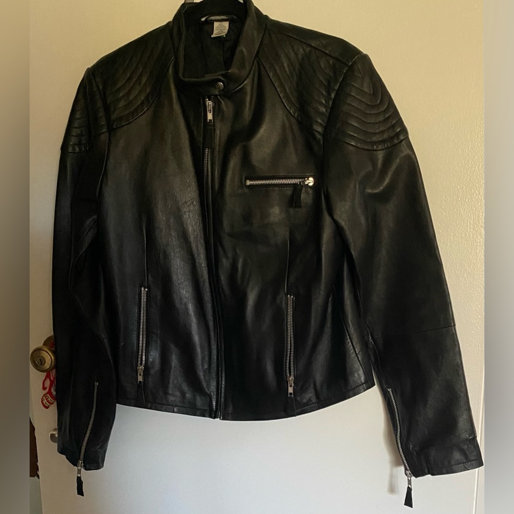 Old Navy Black Leather Jacket